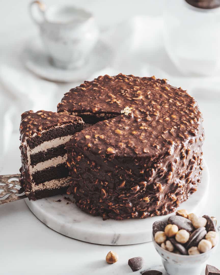 金莎榛果巧克力蛋糕